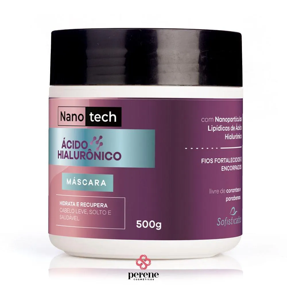 MáSCARA CAPILAR NANOTECH ÁCIDO HIALURôNICO 500G