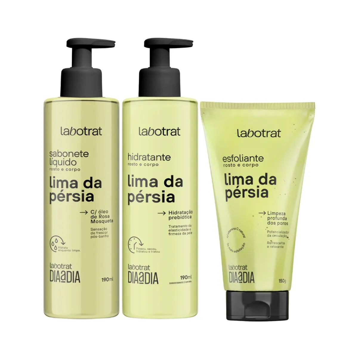 KIT SABONETE HIDRATANTE ESFOLIANTE LIMA DA PéRSIA LABOTRAT