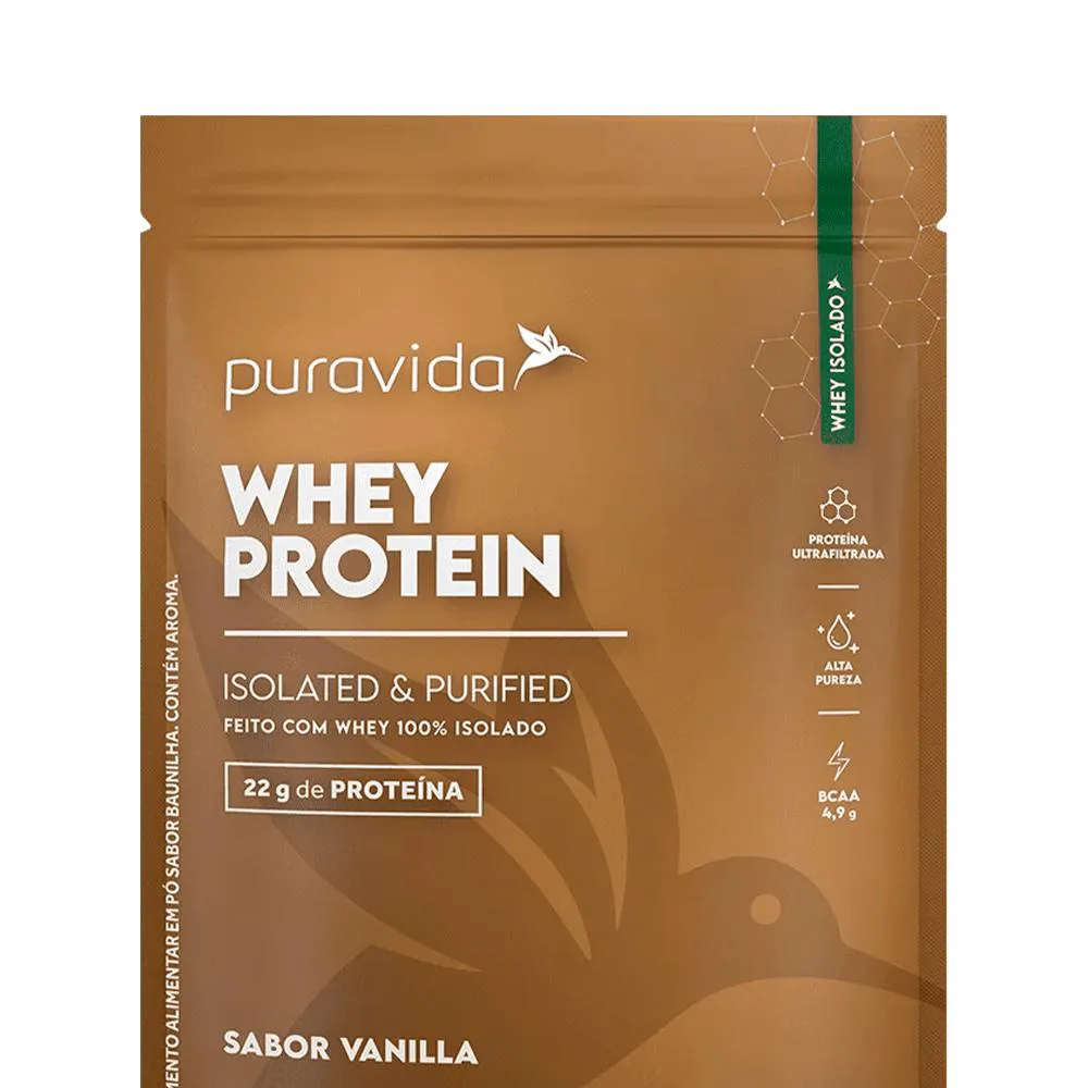 WHEY PROTEIN ISOLADO PURAVIDA (450G) NATURAL VANILLA