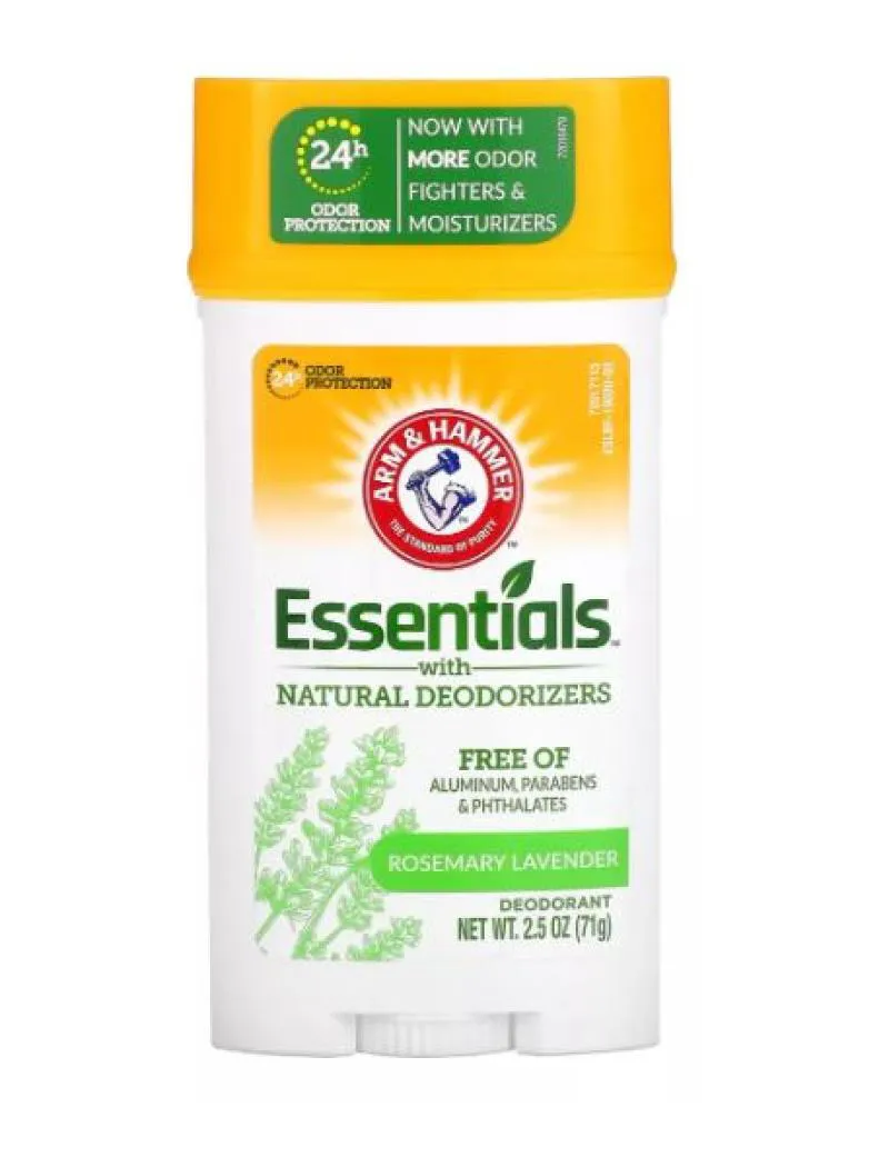 ARM & HAMMER, ESSENCIAIS COM DESODORANTES NATURAIS, DESODORANTE, ALECRIM REFRESCANTE E LAVANDA, 71 G