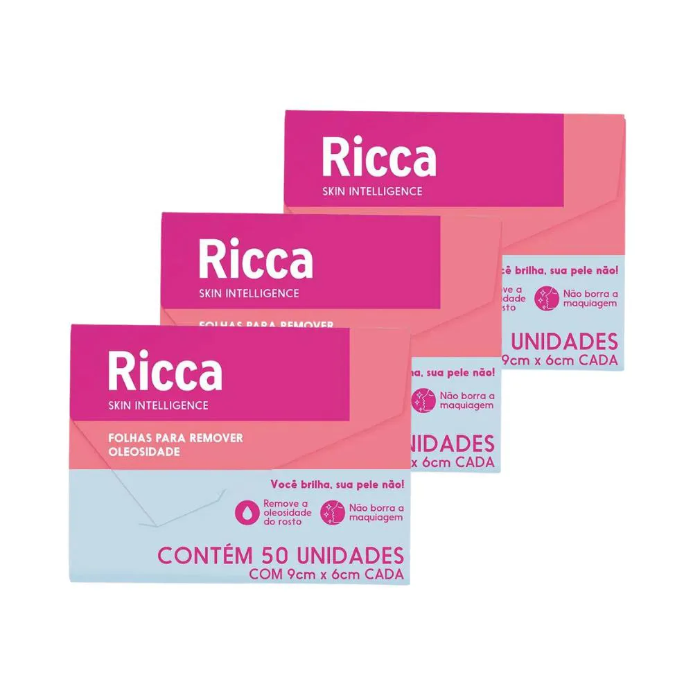KIT COM 3 LENçOS REMOVEDORES DE OLEOSIDADE RICCA