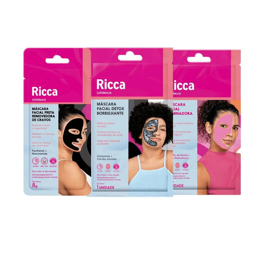 KIT COM 3 MáSCARAS FACIAIS