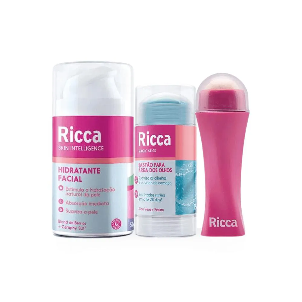 KIT RITUAL DE HIDRATAçãO FACIAL RICCA