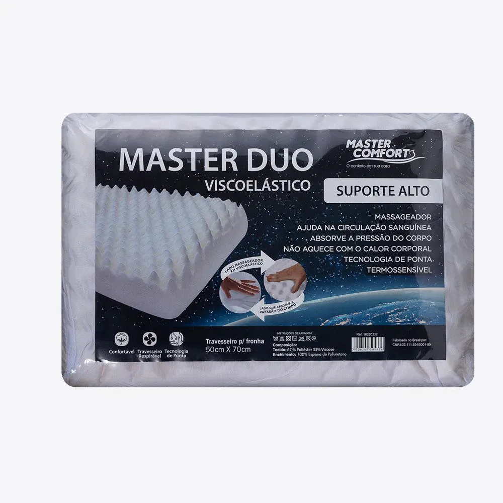 TRAVESSEIRO NASA VISCO MASTER DUO ALTO MASTER COMFORT