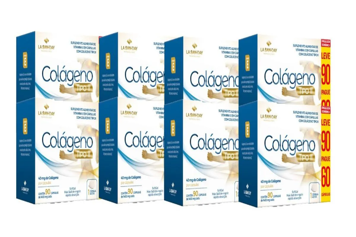 KIT 8X SUPLEMENTO COLáGENO TIPO II 90 CáPSULAS - LA SAN DAY