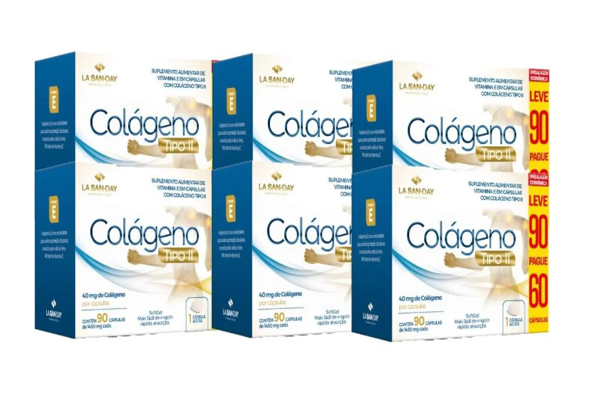 KIT 6X SUPLEMENTO COLáGENO TIPO II 90 CáPSULAS - LA SAN DAY