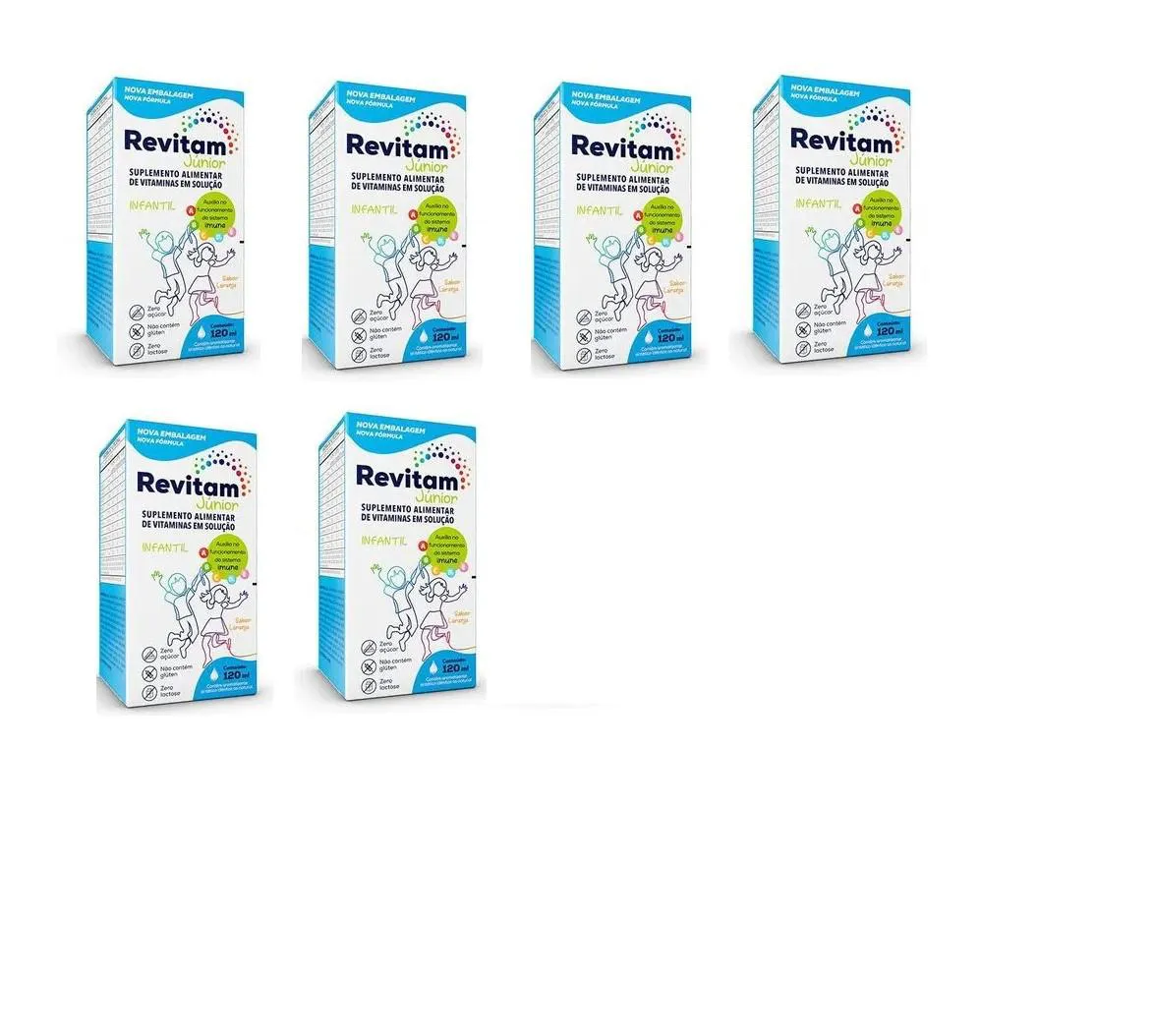 KIT 6 SUPLEMENTO REVITAM  JUNIOR 120ML - BIOLAB