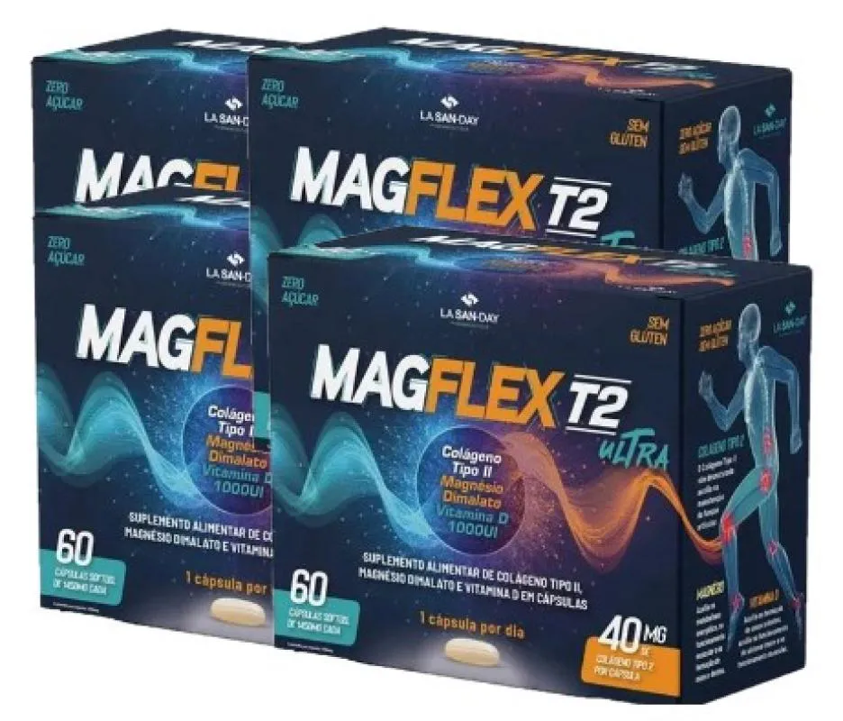 KIT 4 MAGFLEX T2 ULTRA 60 CáPSULAS - LA SAN DAY