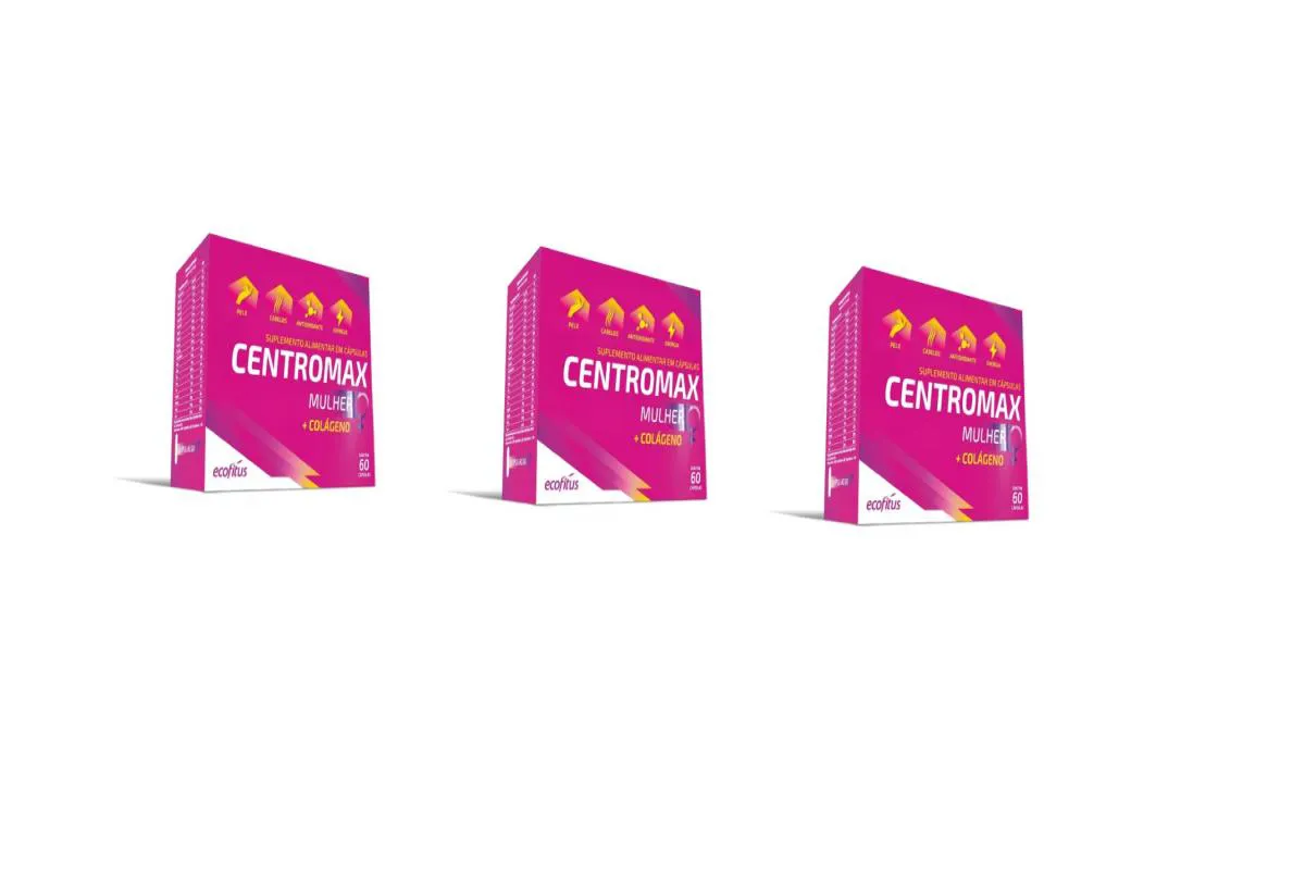 KIT 3 SUPLEMENTO ALIMENTAR CENTROMAX MULHER 60CPS - ECOFITUS