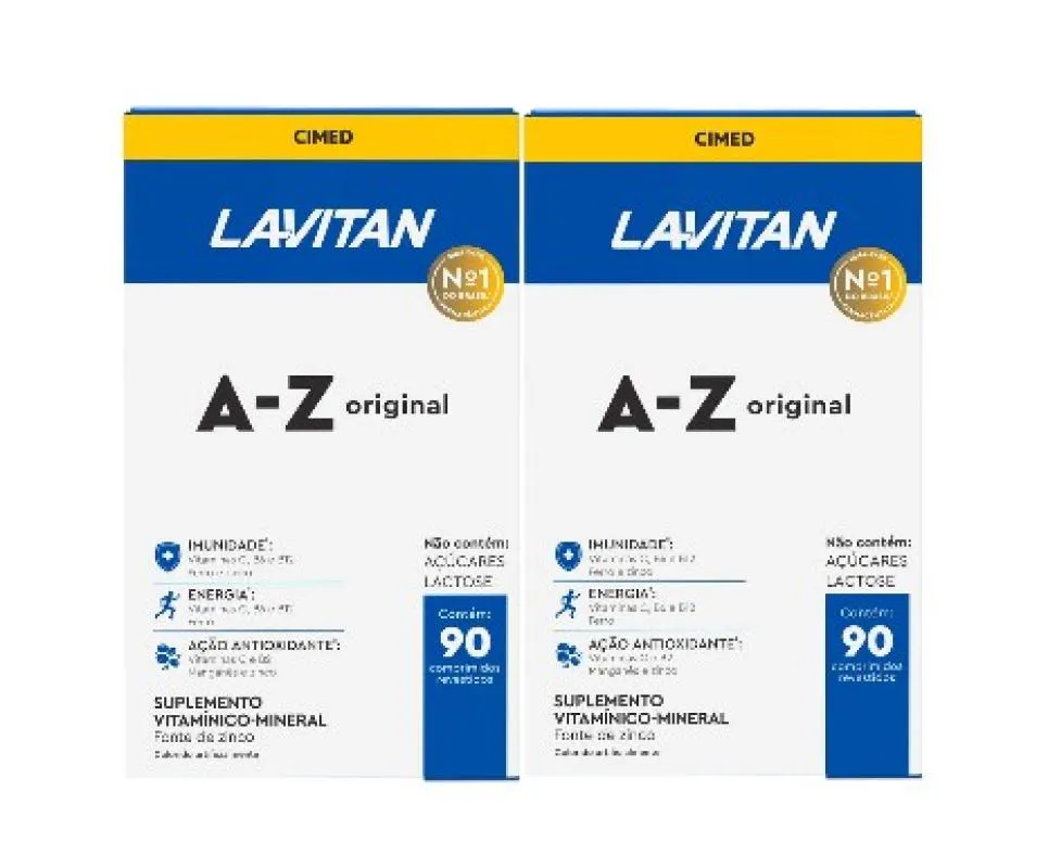 KIT 2X LAVITAN A-Z ORIGINAL COM 90 COMPRIMIDOS - CIMED