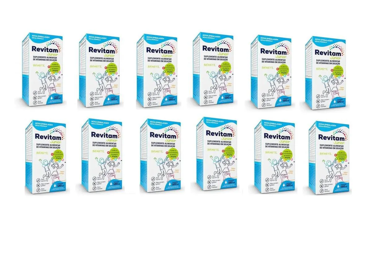 KIT 12 SUPLEMENTO REVITAM  JUNIOR 120ML - BIOLAB