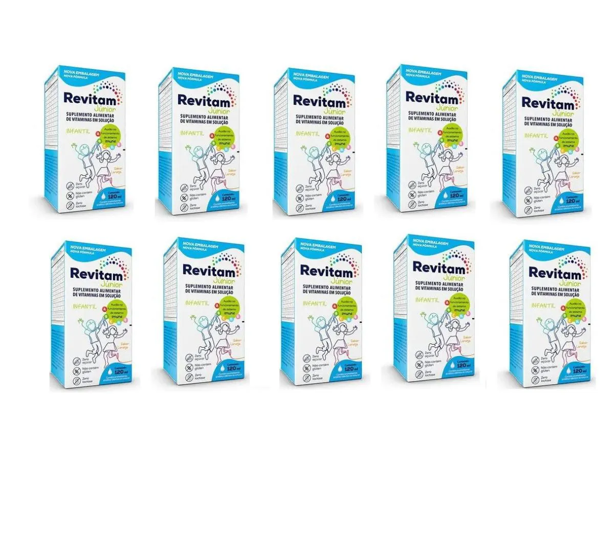KIT 10 SUPLEMENTO REVITAM  JUNIOR 120ML - BIOLAB
