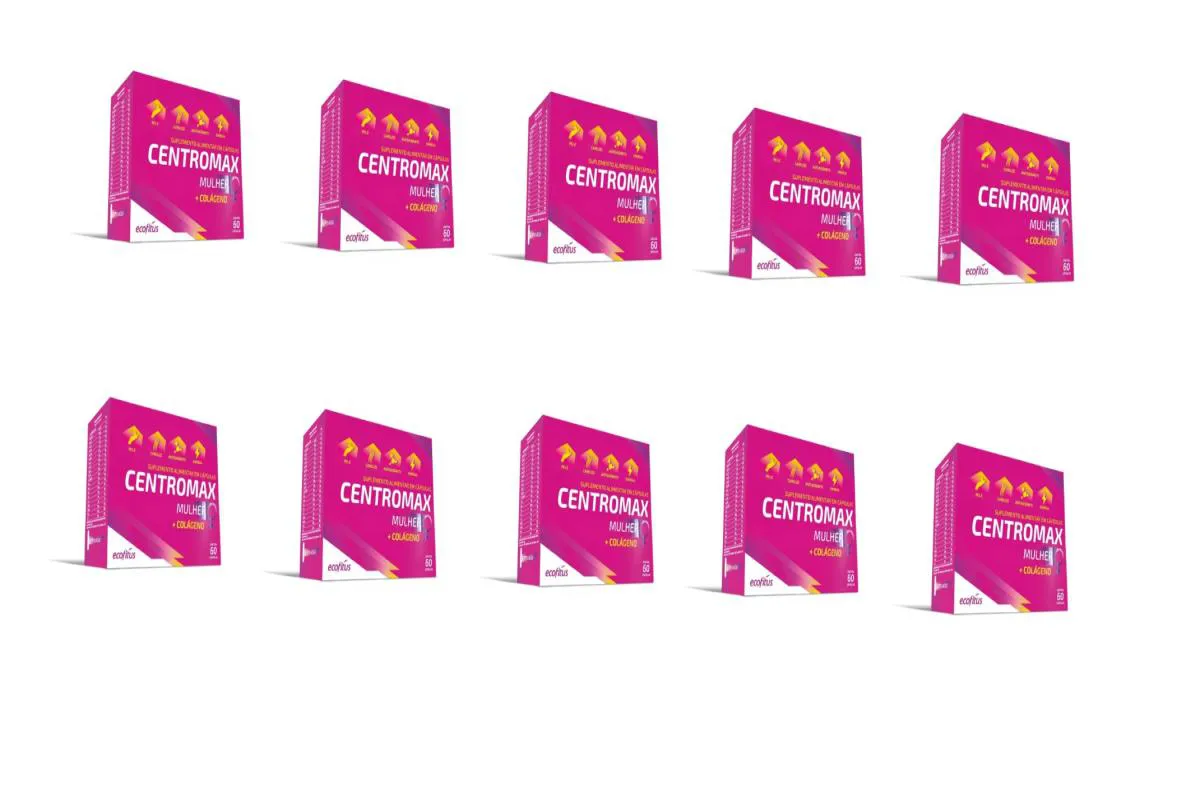KIT 10 SUPLEMENTO ALIMENTAR CENTROMAX MULHER 60CPS -ECOFITUS
