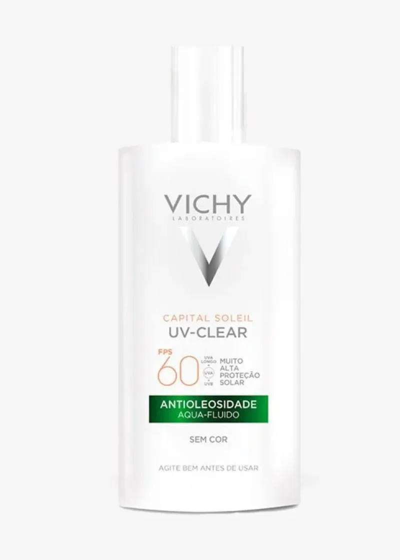 PROTETOR SOLAR FACIAL VICHY CAPITAL SOLEIL UV-CLEAR SEM COR FPS 60 40G