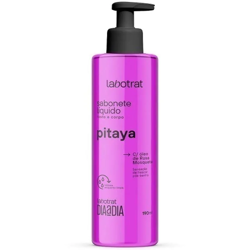 SABONETE LIQUIDO PITAYA PARA CORPO ROSTO LABOTRAT 190ML