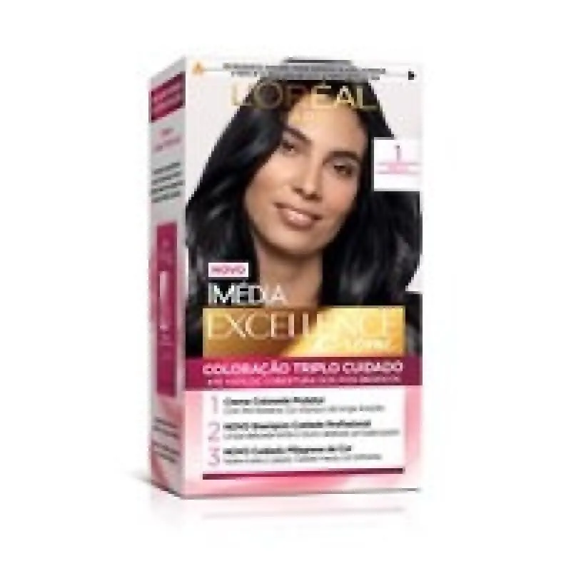 TINTURA PERMANENTE IMéDIA EXCELLENCE DE L’ORéAL PARIS 1.0 PRETO