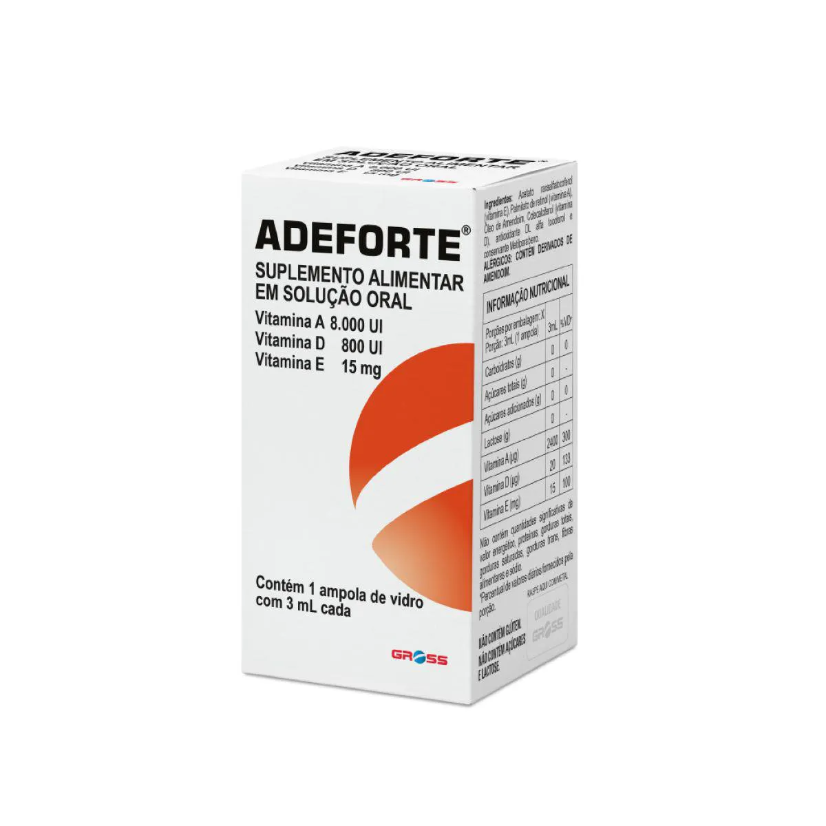 Polivitamínico Adeforte 8.000UI 1 ampola de 3ml