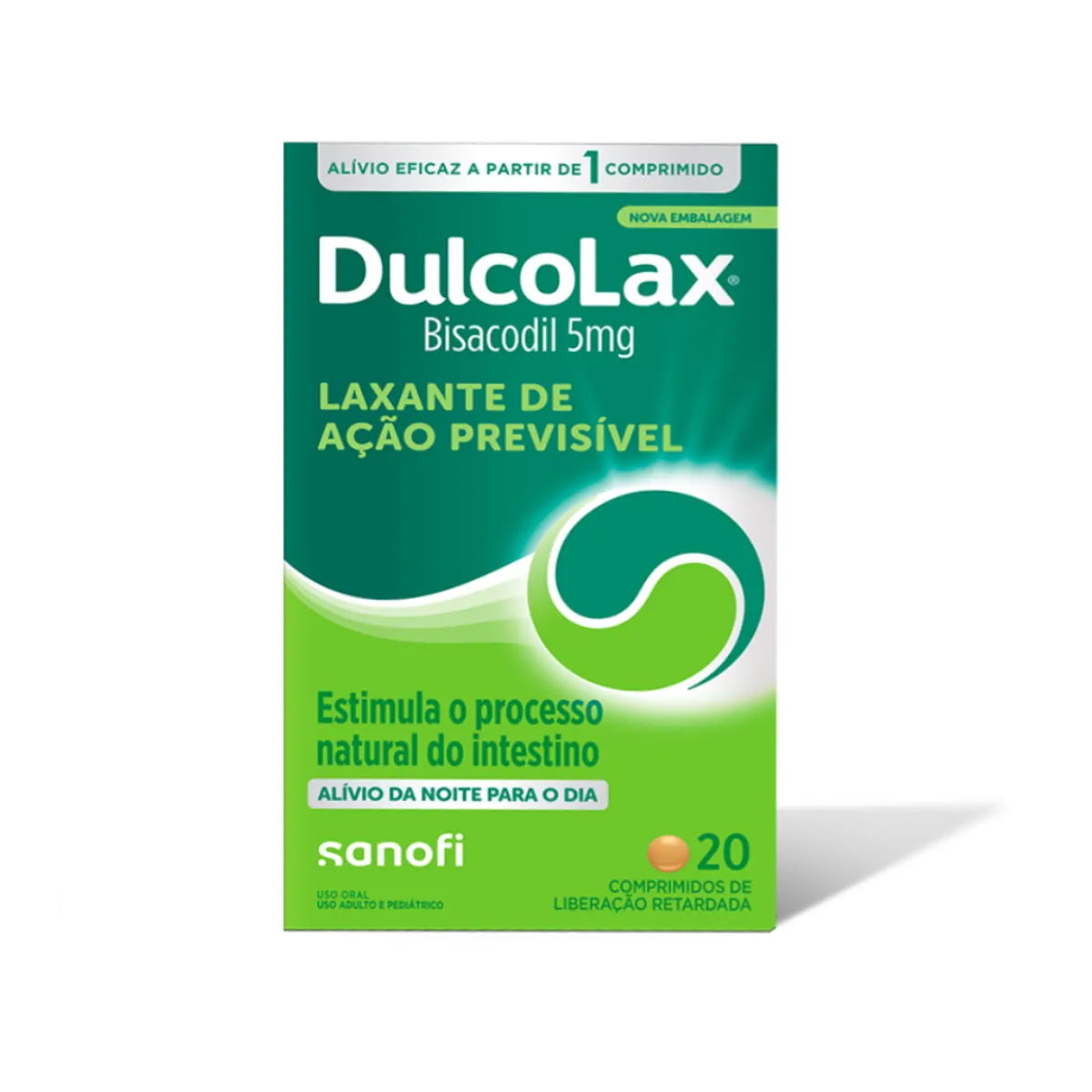 Laxante Dulcolax 5mg 20 comprimidos