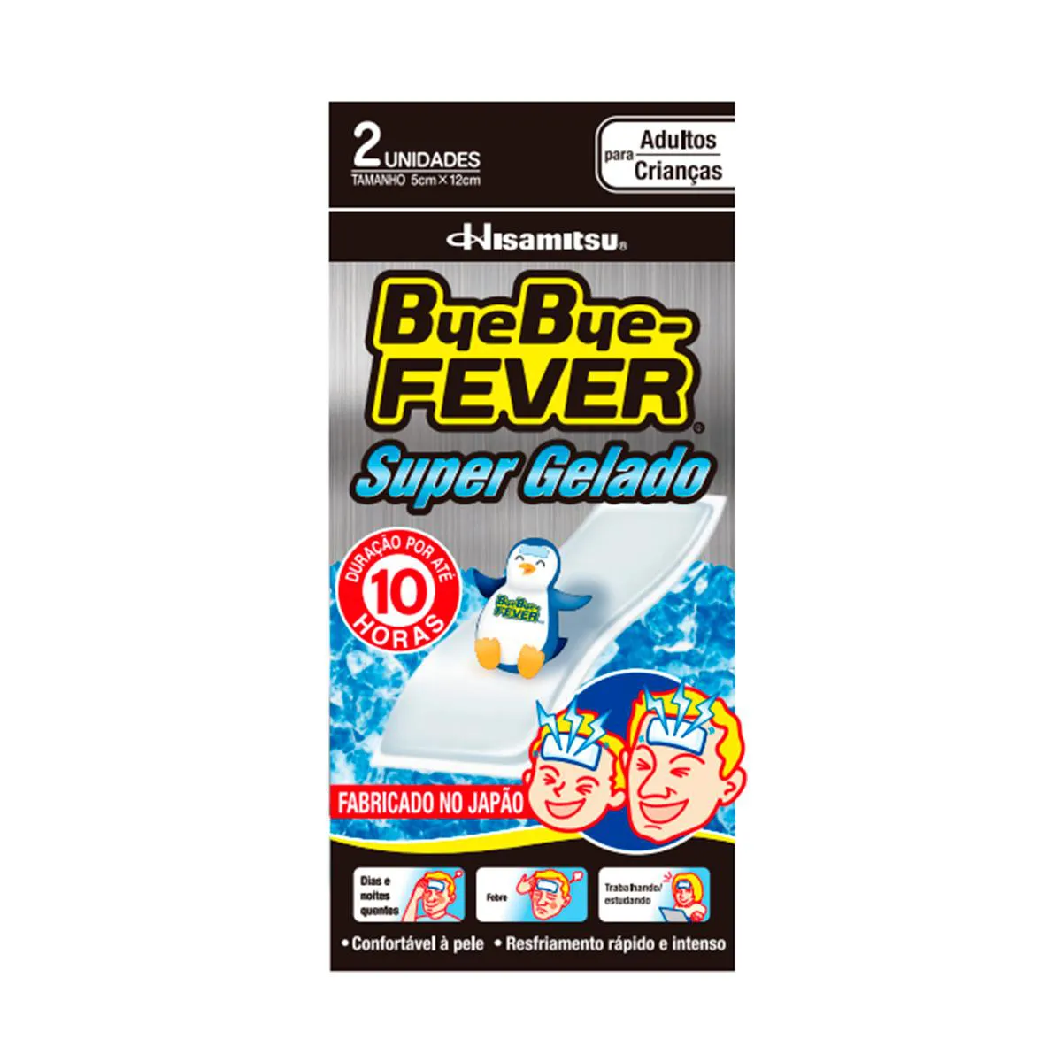 Adesivo Gel para Febre Bye Bye Fever Super Gelado 2 unidades