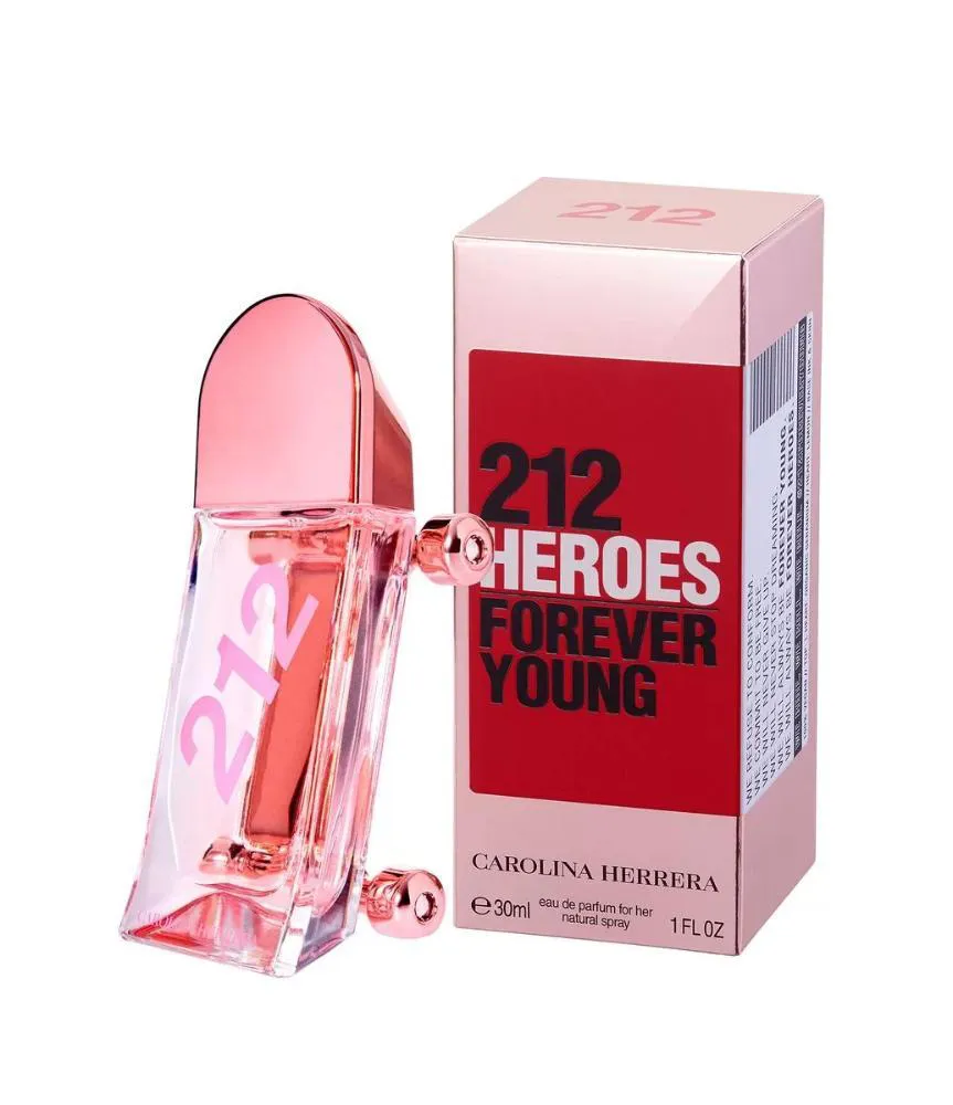 212 HEROES FOR HER CAROLINA HERRERA PERFUME FEMININO EAU DE PARFUM 30 ML
