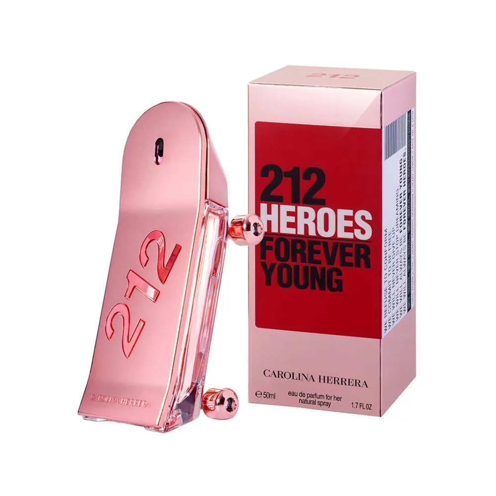212 HEROES FOR HER CAROLINA HERRERA PERFUME FEMININO EAU DE PARFUM 80 ML