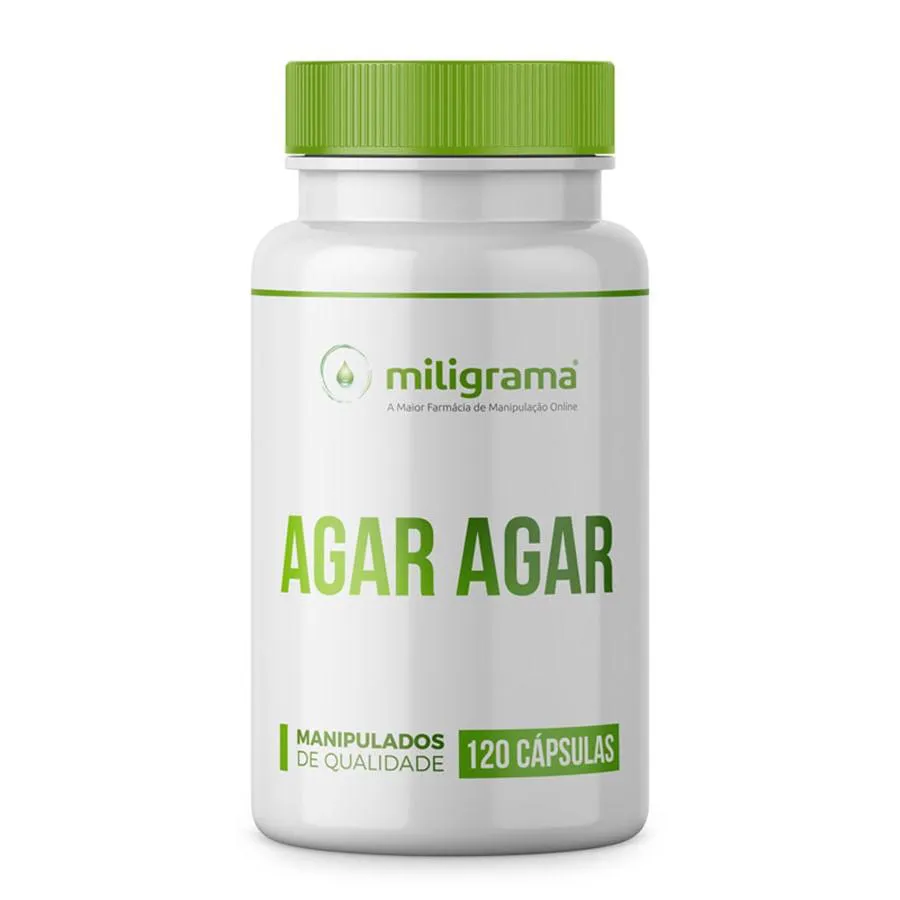 AGAR AGAR 500MG 120 CáPSULAS VEGETAIS