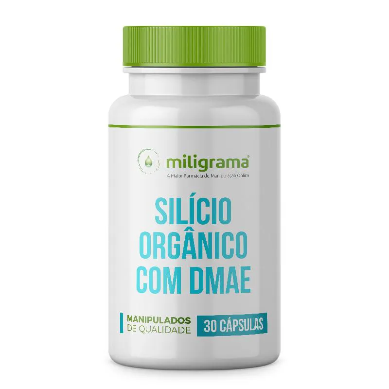 SILICIO ORGâNICO 100MG COM DMAE 100MG COM SELO DE AUTENTICIDADE 30 CáPSULAS