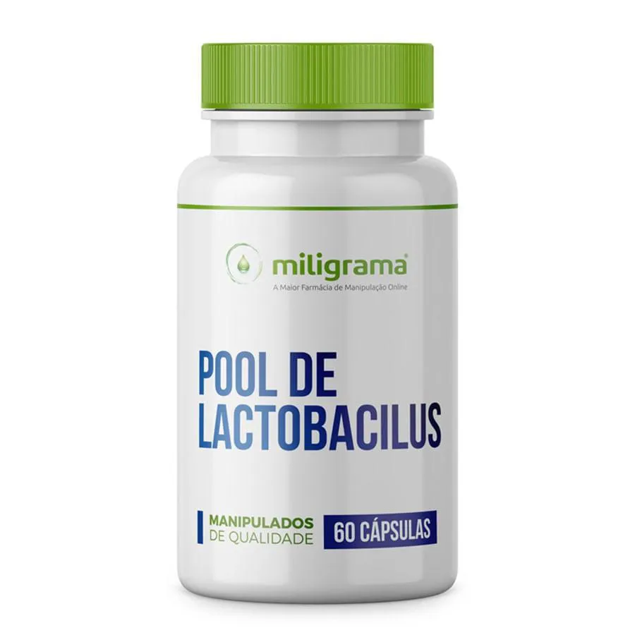 POOL DE LACTOBACILOS MANTéM A FLORA INTESTINAL SAUDáVEL 60 CáPSULAS