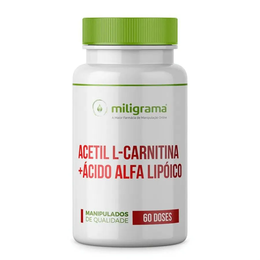 ACETIL L-CARNITINA 500MG + ÁCIDO ALFA LIPóICO 200MG 60 DOSES