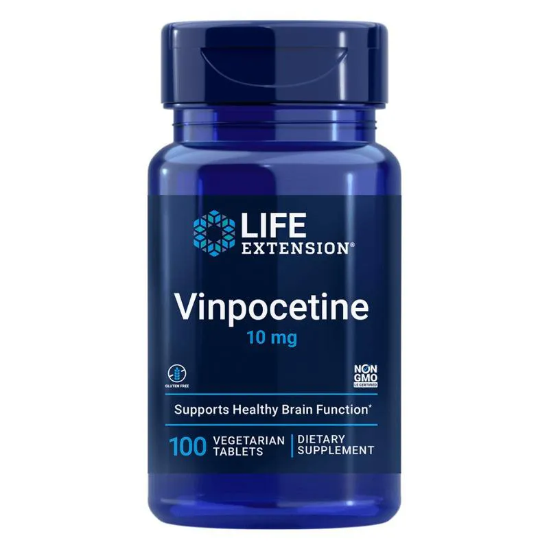 VINPOCETINA 10MG 100 TABLETES LIFE EXTENSION SEM Sabor