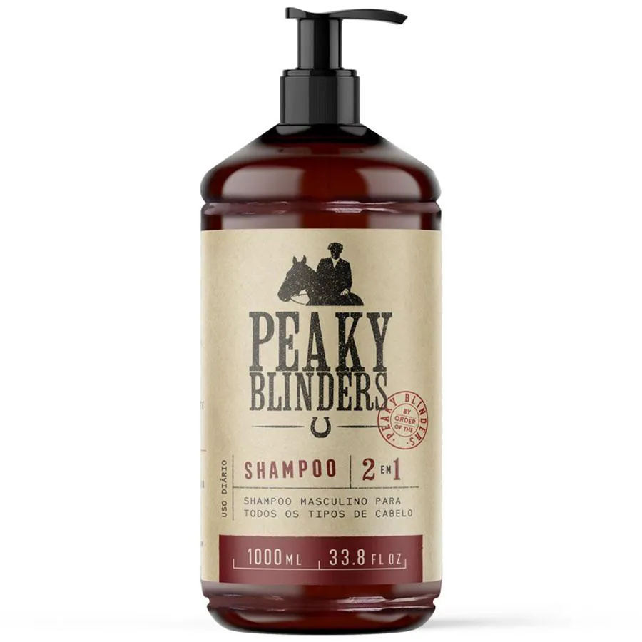 SHAMPOO PEAKY BLINDERS 1 LITRO BARBEARIA 2 EM 1 - LIMPA E CONDICIONA DON ALCIDES