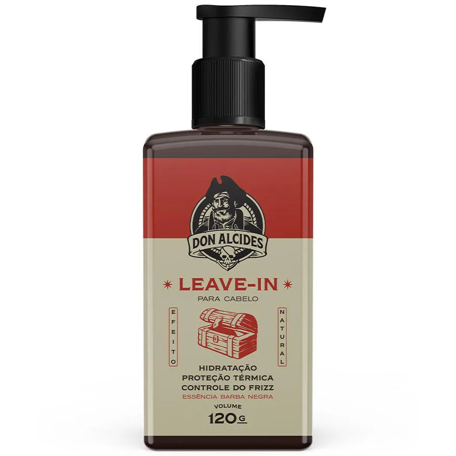 LEAVE-IN PARA CABELO BARBA NEGRA COM PROTEçãO TéRMICA 120G DON ALCIDES