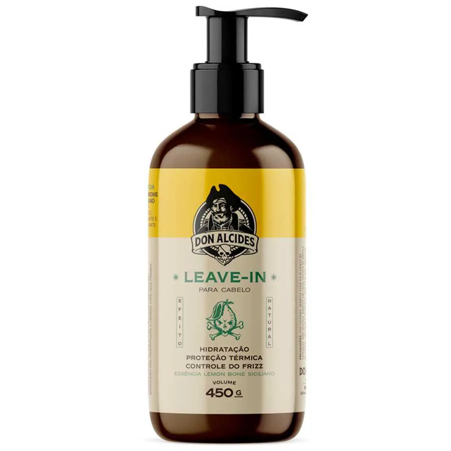 LEAVE-IN PARA CABELO 450G LEMON BONE COM PROTEçãO TéRMICA DON ALCIDES