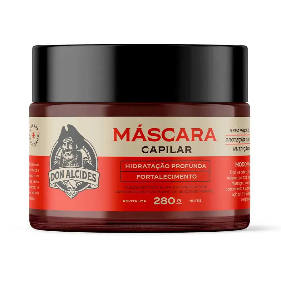 MáSCARA CAPILAR MASCULINA AMADEIRADO HIDRATAçãO PRODUNDA 280G DON ALCIDES