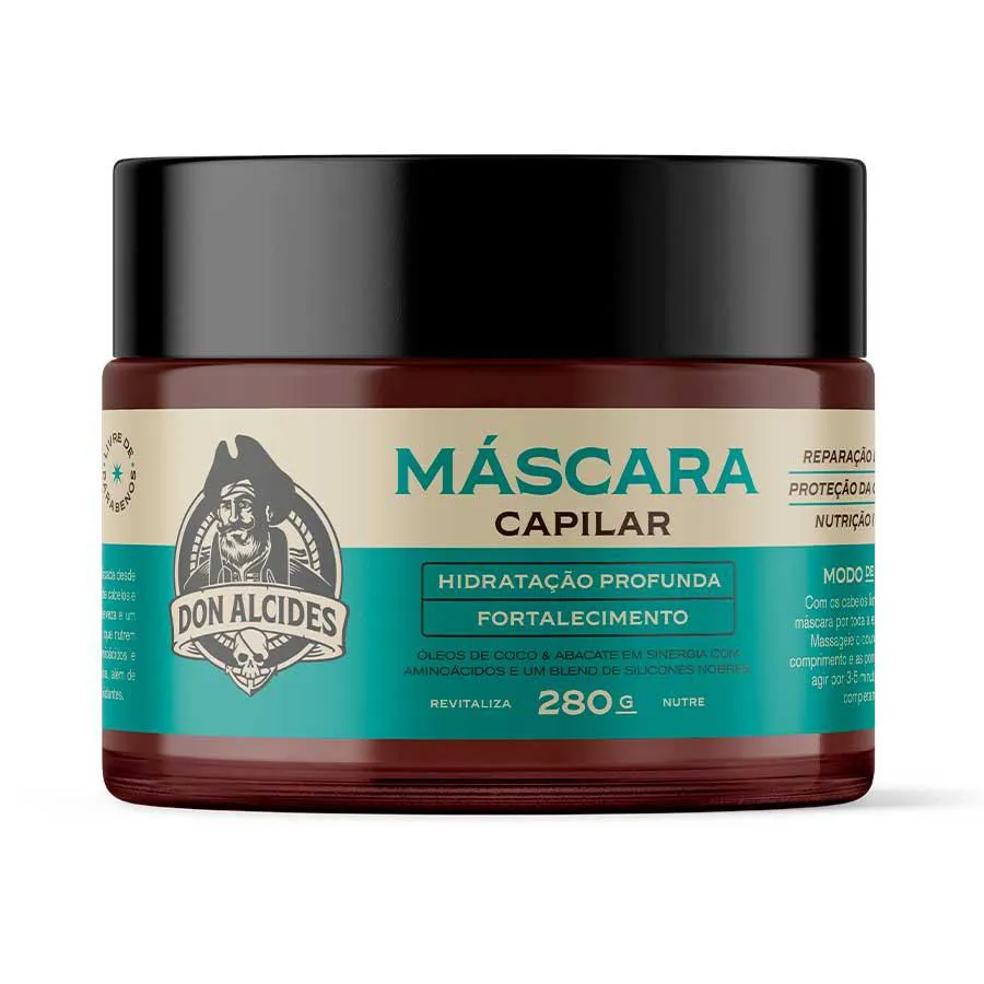MáSCARA CAPILAR MASCULINA HERBAL HIDRATAçãO PRODUNDA 280G DON ALCIDES
