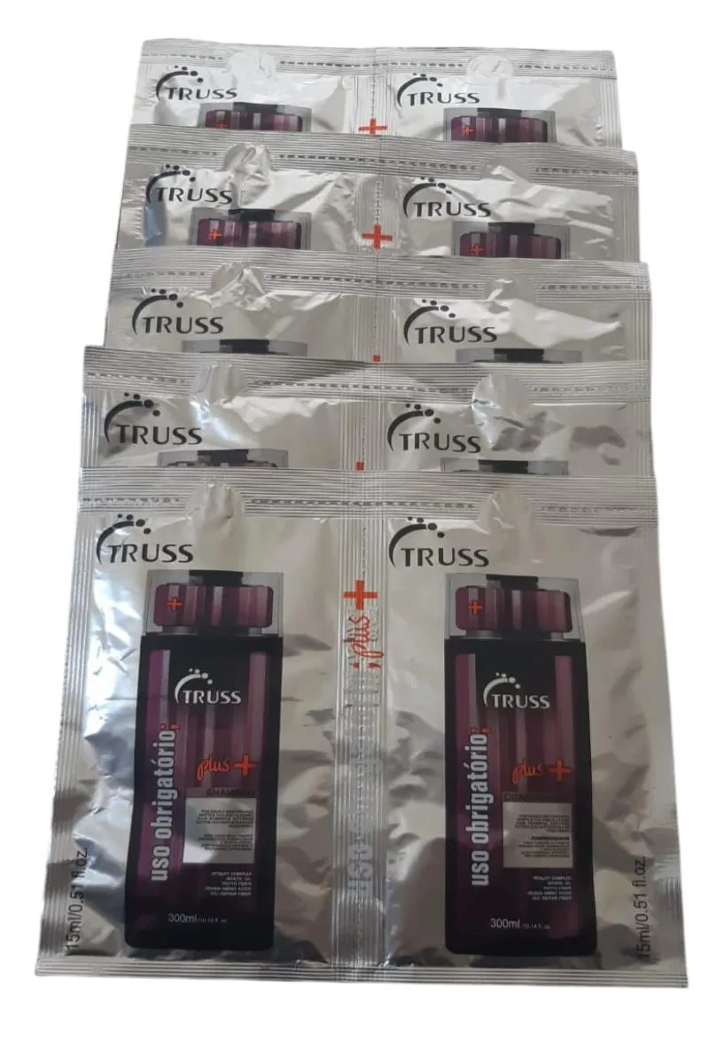Truss Uso Obrigatório Plus+ 5 Sachês Shampoo E Condicio 15Ml