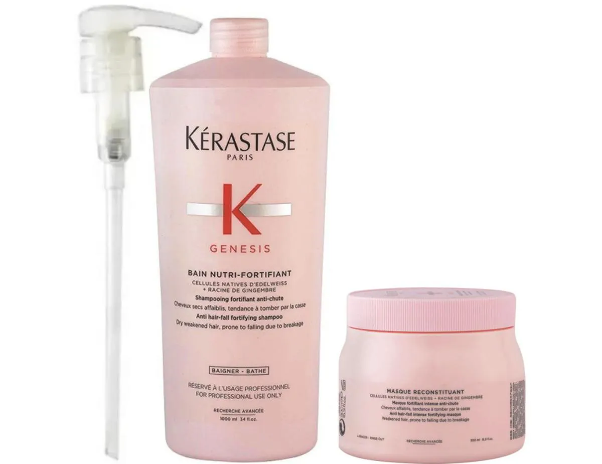 KéRASTASE GENESIS NUTRI-FORTIFIANT SHAMPOO 1L + MáSCARA 500G