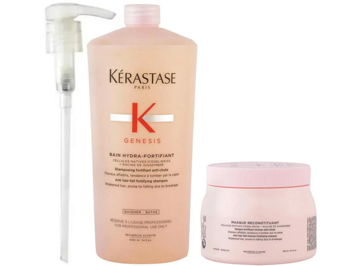 KéRASTASE GENESIS HYDRA-FORTIFIANT SHAMPOO 1L + MáSCARA 500G
