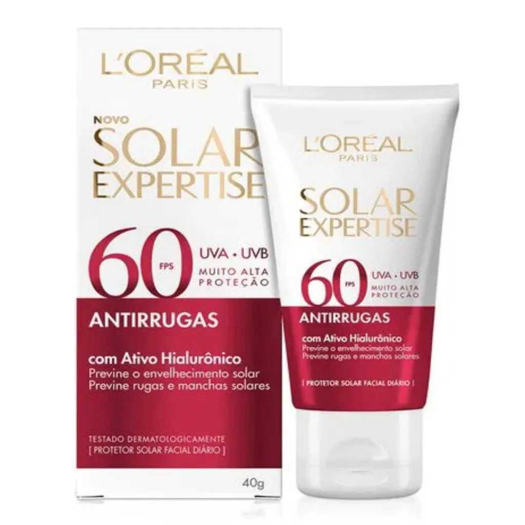 PROTETOR SOLAR EXPERTISE FPS 60 ANTIRRUGAS 40G - LóREAL PARIS