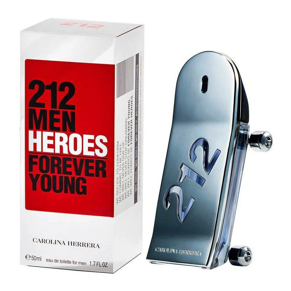 212 HEROES CAROLINA HERRERA PERFUME MASCULINO EAU DE TOILETTE 50   ML