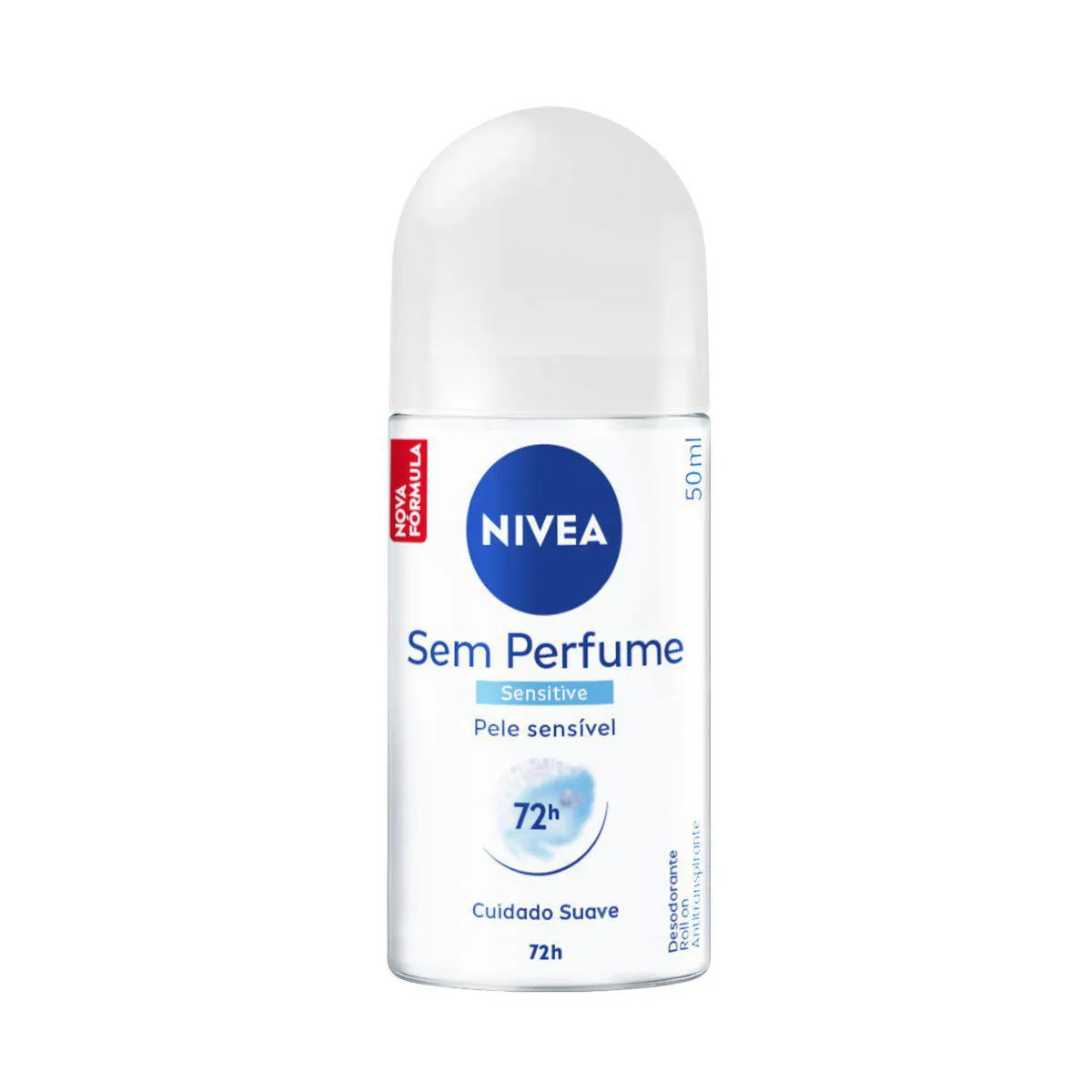 Desodorante Antitranspirante Roll-On Nivea 48h Sem Perfume Sem Álcool 50ml