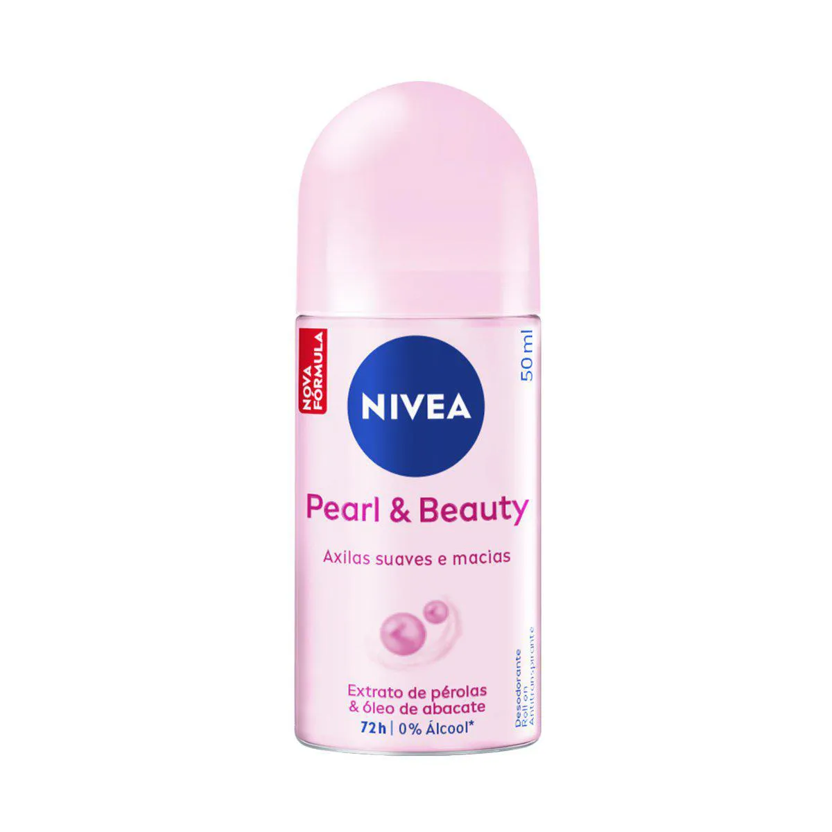 Desodorante Antitranspirante Roll-On Nivea Pearl & Beauty Feminino 48h Sem Álcool 50ml