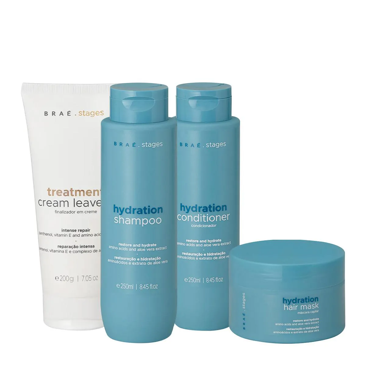 KIT BRAé STAGES HYDRATION HOME CARE LEAVE-IN (4 PRODUTOS)