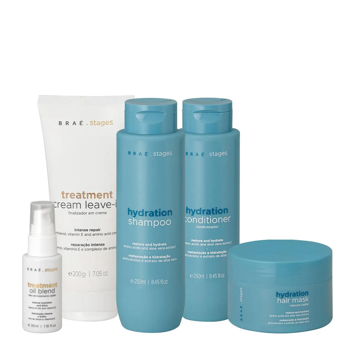 KIT BRAé STAGES HYDRATION HAIR CARE TOTAL (5 PRODUTOS)