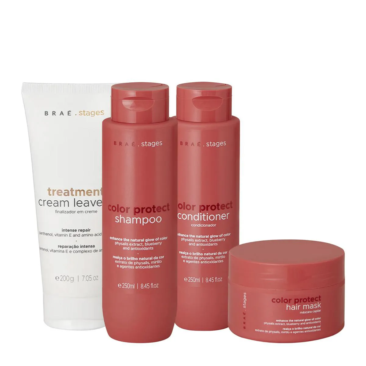 KIT BRAé STAGES COLOR PROTECT HOME CARE LEAVE-IN (4 PRODUTOS)