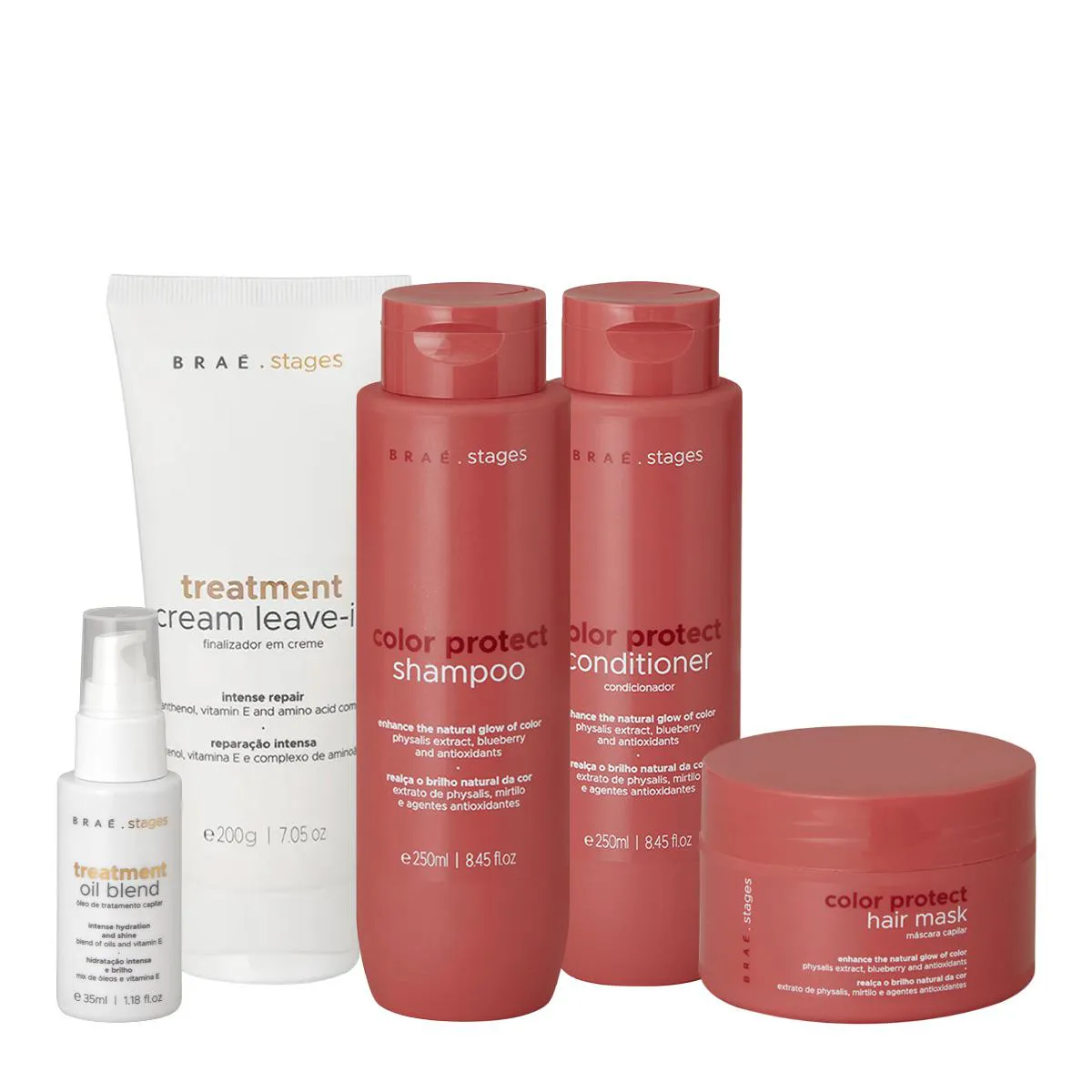 KIT BRAé STAGES COLOR PROTECT HAIR CARE TOTAL (5 PRODUTOS)