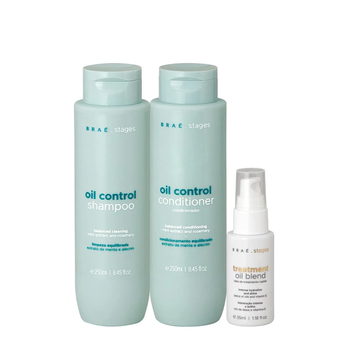 KIT BRAé STAGES OIL CONTROL DUO OIL (3 PRODUTOS)