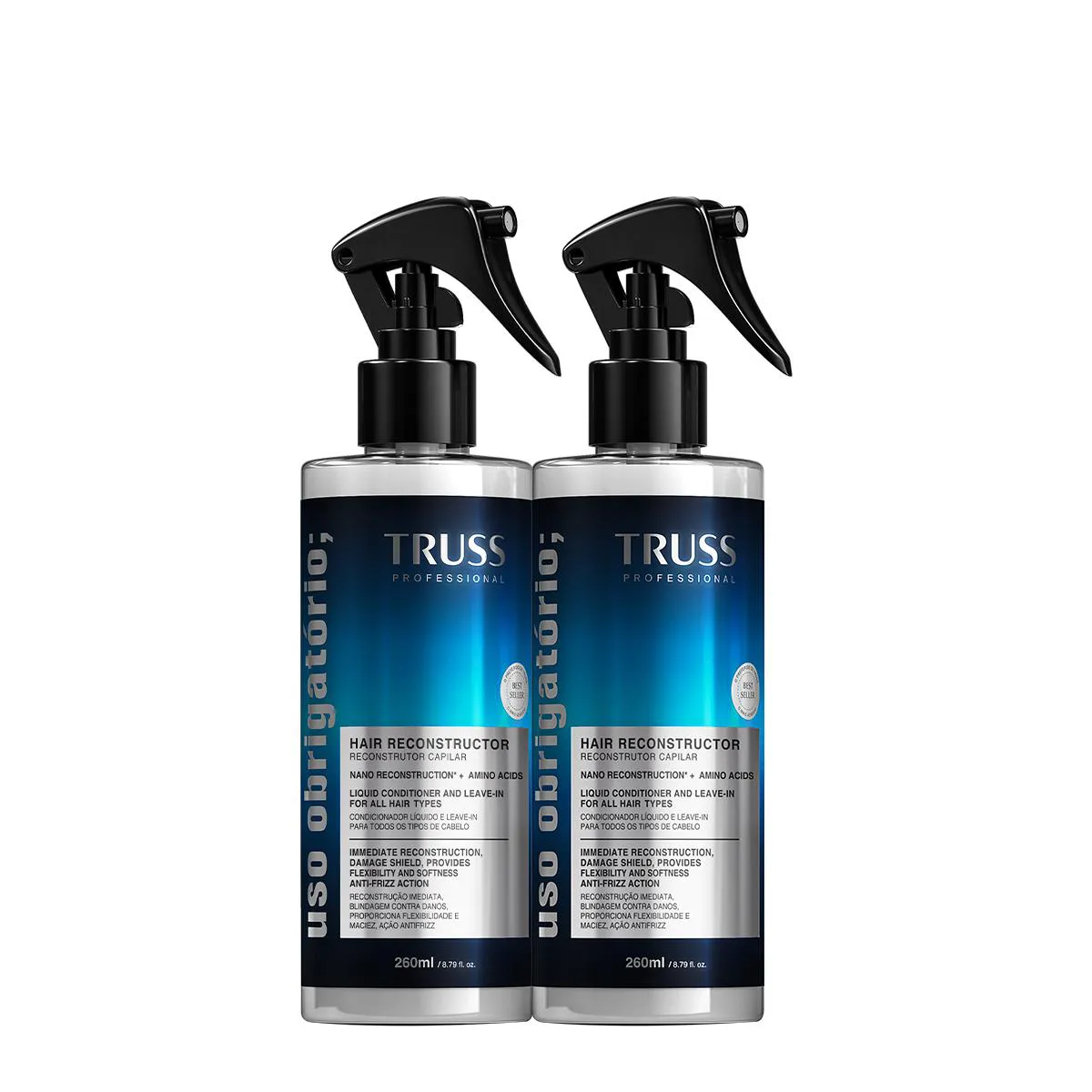 KIT TRUSS USO OBRIGATóRIO - TRATAMENTO LíQUIDO RECONSTRUTOR 260ML (2 UNIDADES)