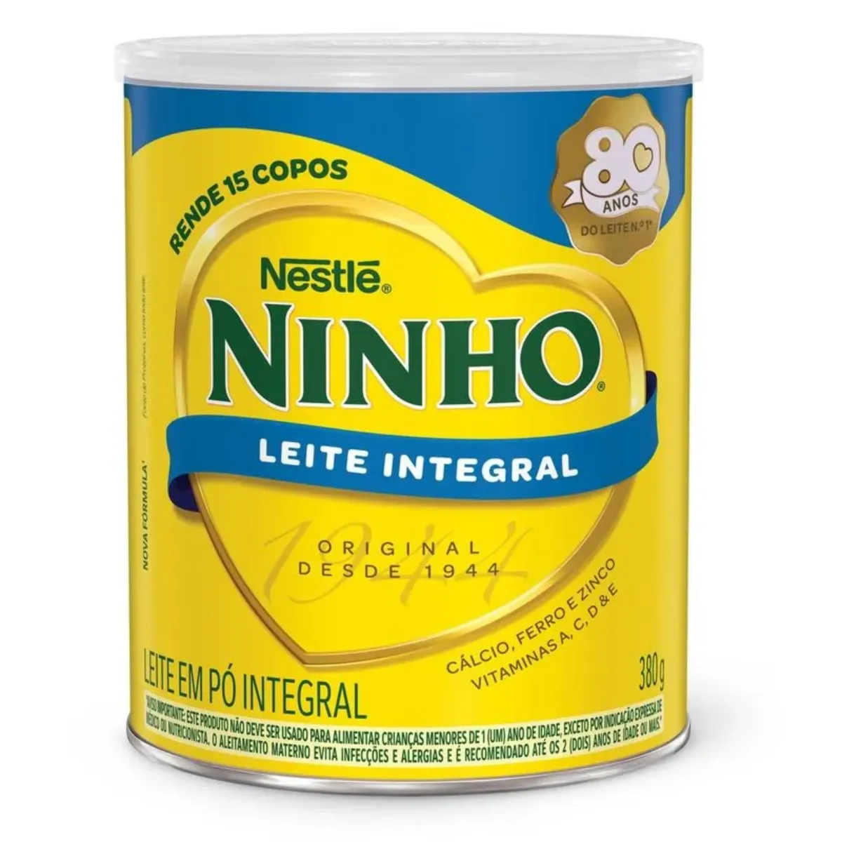 Leite em Pó Integral Ninho Nestlé a partir de 1 ano 380g 