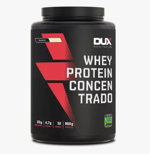 Whey Protein Concentrado BCAAs Todos Sabores 900g Dux Nutrition Baunilha